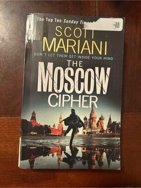 Scott Mariani "The Moscow Cipher" Paperback - Black & Blue Cover